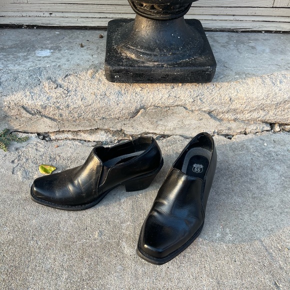 Black Route 66 Heeled Ankle boots - size 6.5 - Picture 1 of 7